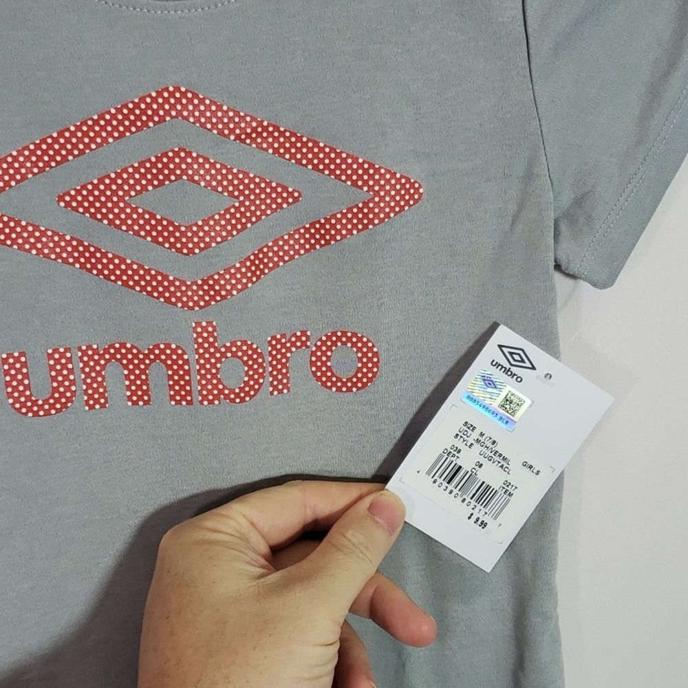 Umbro Girls Size Medium Gray top (AJ) - Picture 3 of 7